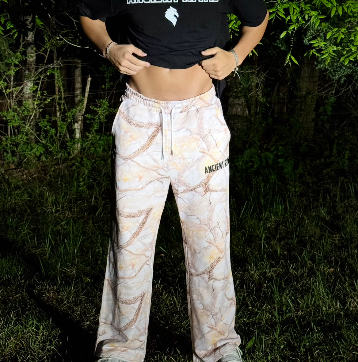 White Camo Oversized Sweatpants