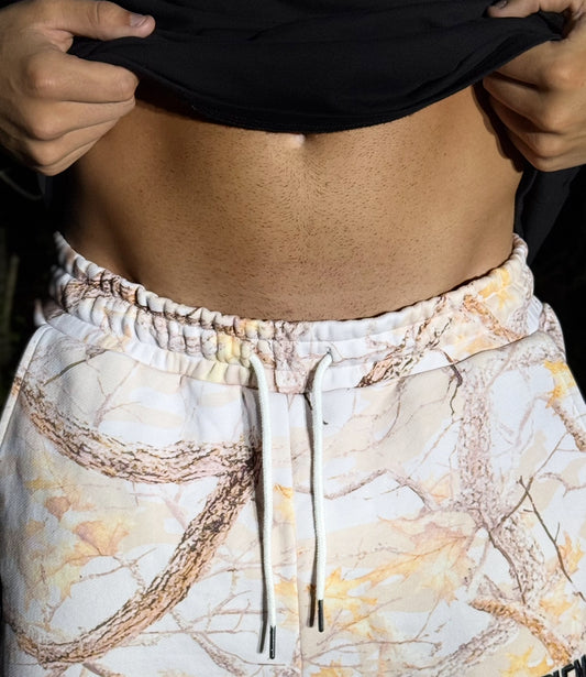 White Camo Oversized Sweatpants