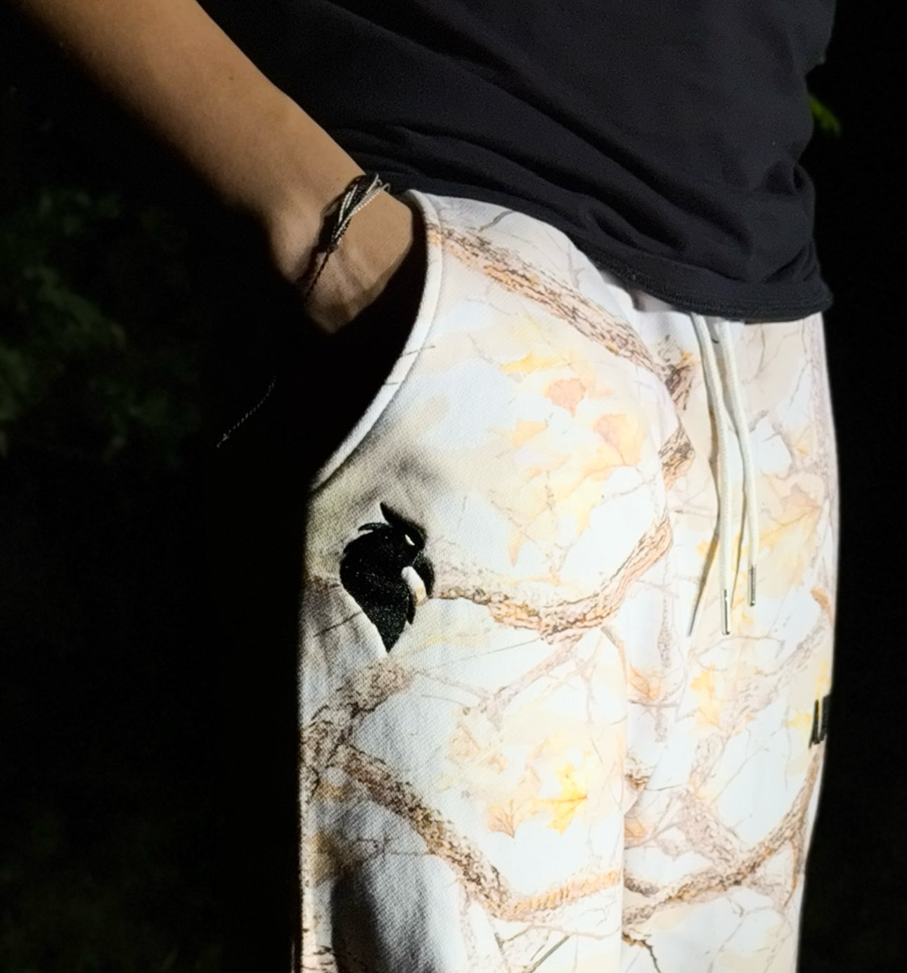 White Camo Oversized Sweatpants